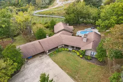 aerial view of Peacock Lodge At Sky Land Ranch