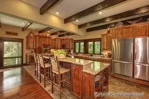 a gourmet kitchen in a Gatlinburg vacation rental