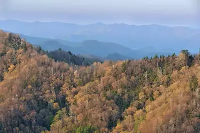 View of the Great Smoky Mountains National Park from Newfound Gap