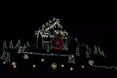 The Old Mill Christmas Lights in Pigeon Forge TN
