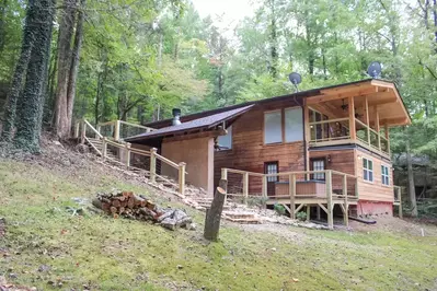 exterior of Little Pigeon River House cabin in Sevierville